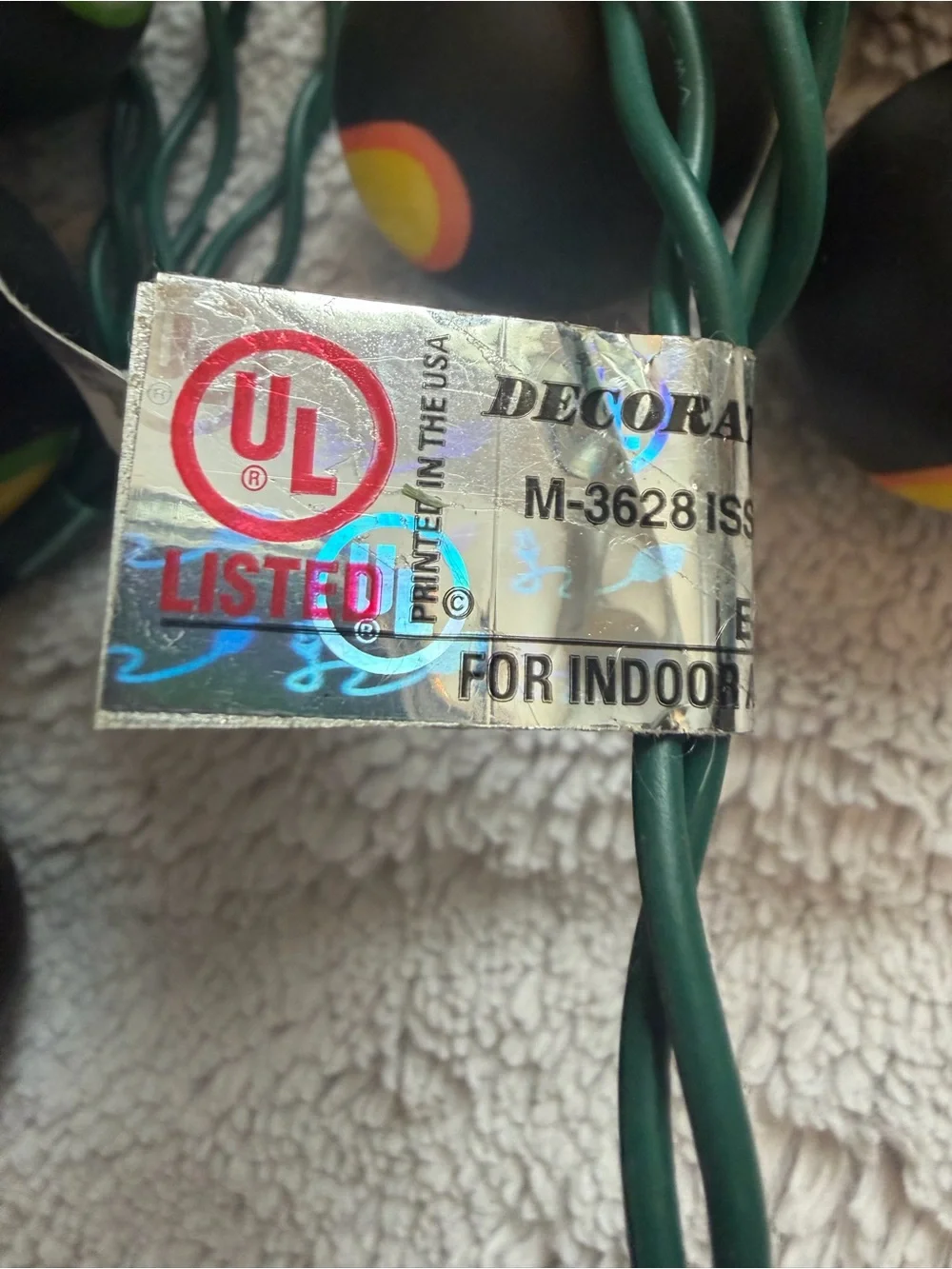 Vintage Halloween Flashing Eyeball String Lights Tested Indoor Outdoor 2004